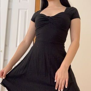 hollister black knot front mini dress